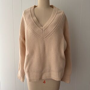 Everlane Chunky Wool V Neck Sweater